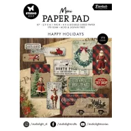   Studio Light Happy Holidays Papírkészlet Mini Paper Pad A7 24 lap