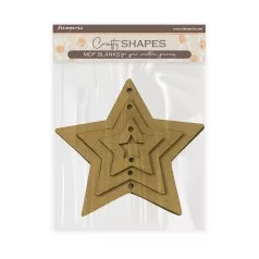   Stamperia The Owl's House MDF alap  Stars Crafty Shapes MDF BLANKS (1 db)