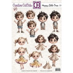   Kivágóív - perforált A4 - Happy Little ones 01 - Creative CutOuts (1 lap)