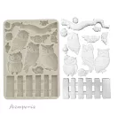 Stamperia The Owl's House Szilikon öntőforma A5 Owls and Branch Silicon Mould (1 db)
