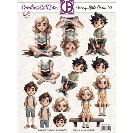 Kivágóív - perforált A4 - Happy Little ones 03 - Creative CutOuts (1 lap)