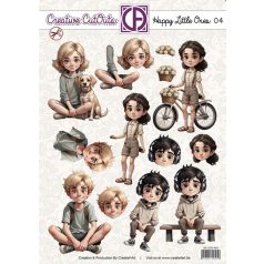   Kivágóív - perforált A4 - Happy Little ones 04 - Creative CutOuts (1 lap)