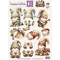   Kivágóív - perforált A4 - Cozy Gnomes 02 - Creative CutOuts (1 lap)