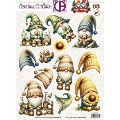   Kivágóív - perforált A4 - Cozy Gnomes 03 - Creative CutOuts (1 lap)
