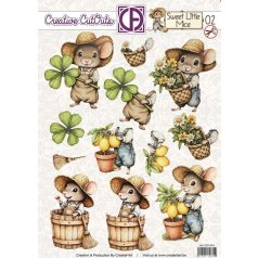   Kivágóív - perforált A4 - Sweet Little Mice 02 - Creative CutOuts (1 lap)