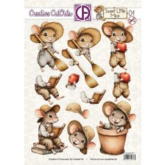   Kivágóív - perforált A4 - Sweet Little Mice 01 - Creative CutOuts (1 lap)