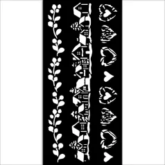   Stamperia The Owl's House Vastag stencil 12x25cm 3 stripes Thick Stencil  (1 db)