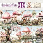Papírkészlet 8" (20 cm) - Forest Fairies Mushroom Houses - Creative CutOuts Paper Pack (24 lap)