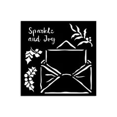   Stamperia The Owl's House Vastag stencil 12x12cm Letter Thick Stencil  (1 db)