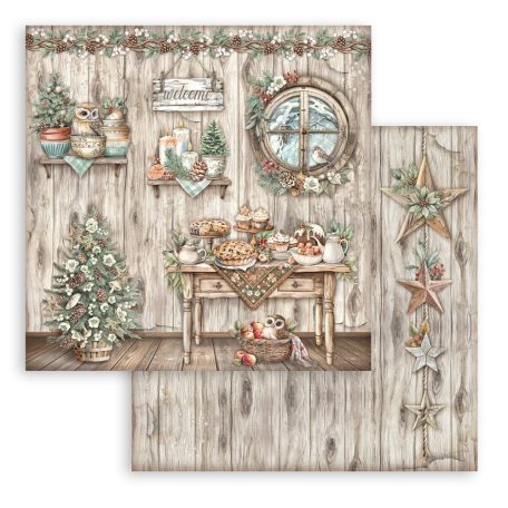 Stamperia The Owl's House Scrapbook papír 12" (30 cm) Table Paper Sheets (1 ív)