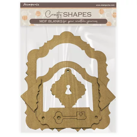 Stamperia Alice in Christmas  MDF alap  Frame and Kex Crafty Shapes MDF BLANKS (1 db)