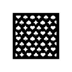   Stamperia Alice in Christmas  Vastag stencil 12x12cm Poker Cards Thick Stencil  (1 db)