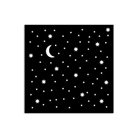 Stamperia Alice in Christmas  Vastag stencil 12x12cm Stars and Moon Thick Stencil  (1 db)
