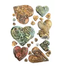 Stamperia Alice in Christmas  Szilikon öntőforma A5 Simple Hearts Silicon Mould (1 db)