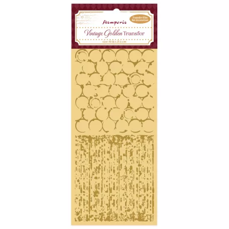Stamperia Vintage Golden Arany transzfer matrica  Backgrounds Transfer (1 ív)