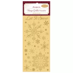   Stamperia Vintage Golden Arany transzfer matrica  Let it Snow Transfer (1 ív)