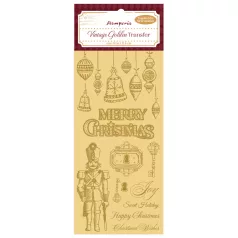   Stamperia Vintage Golden Arany transzfer matrica  Merry Christmas Transfer (1 ív)