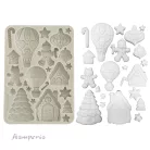 Stamperia Candy Christmas Szilikon öntőforma A5 Gingerbreads Silicon Mould (1 db)