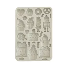   Stamperia Candy Christmas Szilikon öntőforma A5 Cakes Silicon Mould (1 db)