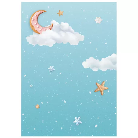 Stamperia Candy Christmas Rízspapír készlet A6 Air balloons Rice Paper Backgrounds (8 ív)