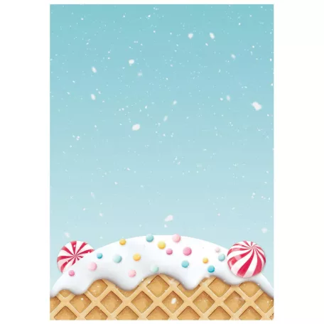 Stamperia Candy Christmas Rízspapír készlet A6 Air balloons Rice Paper Backgrounds (8 ív)