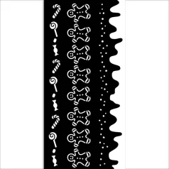   Stamperia Candy Christmas Vastag stencil 12x25cm Branches Thick Stencil  (1 db)