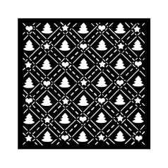   Stamperia Candy Christmas Vastag stencil 18x18cm Owls Thick Stencil  (1 db)