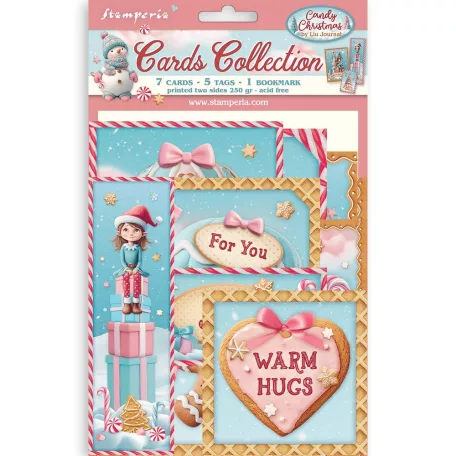 Stamperia Candy Christmas Kivágatok  Cards Collection (1 csomag)