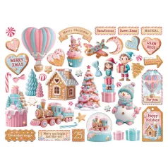   Stamperia Candy Christmas Kivágatok Die Cuts Assorted (1 csomag)