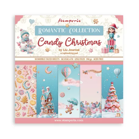 Stamperia Candy Christmas Papírkészlet 12" (30 cm)  Paper Pack (10 ív)