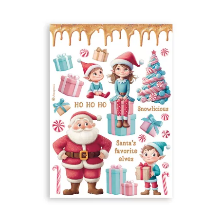 Stamperia Candy Christmas Washi matrica Washi Pad (8 ív)