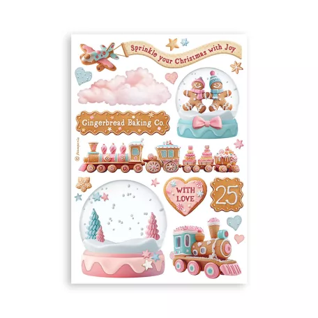 Stamperia Candy Christmas Washi matrica Washi Pad (8 ív)