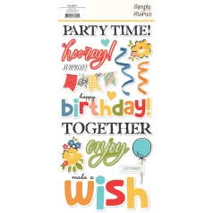   Simple Stories Say Cheese Classic Pooh Birthday Matrica Foam Stickers (2 ív)