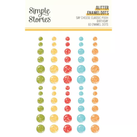 Simple Stories Say Cheese Classic Pooh Birthday Díszítőelem Enamel Dots (1 ív)