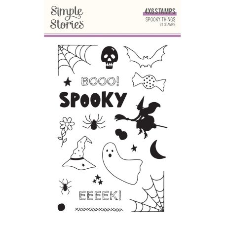 Simple Stories Spooky Things Szilikonbélyegző Clear Stamps (1 csomag)