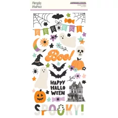   Simple Stories Spooky Things Chipboard matrica Chipboard Stickers  (1 ív)