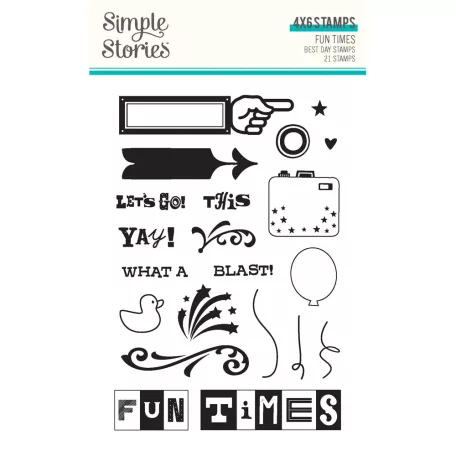Simple Stories Fun Times Szilikonbélyegző Best Day  Clear Stamps (1 csomag)