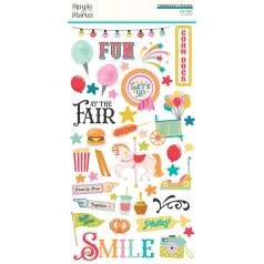   Simple Stories Fun Times Chipboard matrica Chipboard Stickers  (1 ív)