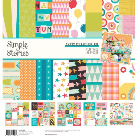 Simple Stories Fun Times Scrapbook papírkészlet 12" (30 cm) Collection Kit (1 csomag)