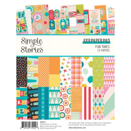 Simple Stories Fun Times Papírkészlet 6"x8" Paper Pad (24 lap)