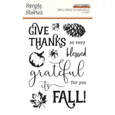   Simple Stories Simple Vintage Autumn Breeze Szilikonbélyegző Clear Stamps (1 csomag)