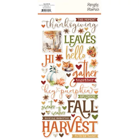Simple Stories Simple Vintage Autumn Breeze Matrica Foam Stickers (2 ív)
