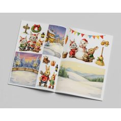   Kivágóív tömb A4 - Snowy Bunnies - Creative CutOuts (10 lap)