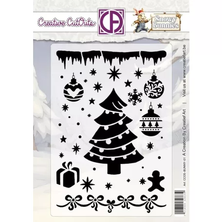 Stencil - Snowy Bunnies - Creative CutOuts (1 db)