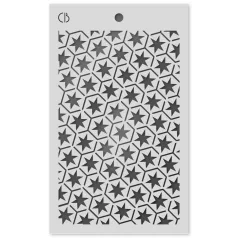   Ciao Bella Celestial Stencil 5"x8" (13x20cm) Star Six Texture Stencil (1 db)