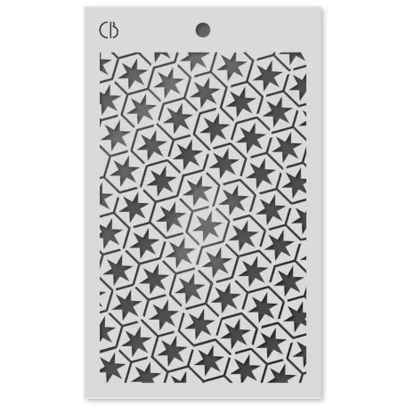 Ciao Bella Celestial Stencil 5"x8" (13x20cm) Star Six Texture Stencil (1 db)