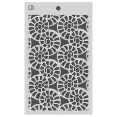   Ciao Bella Cabinet of Curiosities Stencil 5"x8" (13x20cm) Fossil Shell Texture Stencil (1 db)