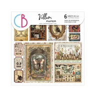   Ciao Bella Cabinet of Curiosities Vellum papírkészlet 6" (15cm) Vellum Paper Patterns (6 ív)