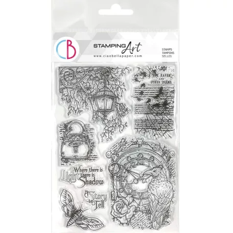 Ciao Bella Cabinet of Curiosities Szilikonbélyegző The Raven Clear Stamp Set (1 csomag)