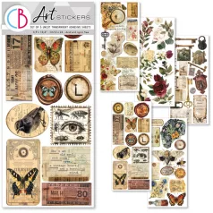   Ciao Bella  Transparent Adhesive Sheets Matrica készlet  Cabinet of Curiosities (5 ív)